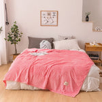 Warm Haven Thick Flannel Blanket - Cozy Solid-Color Autumn Throw