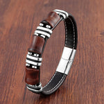 Tiger's Eye Leather Bracelet - Natural Stone Women's Jewelry