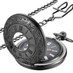 Kevin Vintage Pocket Watch - Roman Numeral Quartz Timepiece