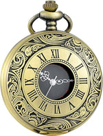 Kevin Vintage Pocket Watch - Roman Numeral Quartz Timepiece
