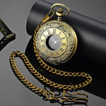 Kevin Vintage Pocket Watch - Roman Numeral Quartz Timepiece