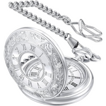 Kevin Vintage Pocket Watch - Roman Numeral Quartz Timepiece