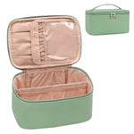 Travel Makeup Organizer - Adjustable Dividers & Sturdy Handle