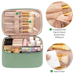 Travel Makeup Organizer - Adjustable Dividers & Sturdy Handle