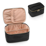 Travel Makeup Organizer - Adjustable Dividers & Sturdy Handle