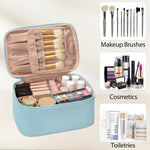 Travel Makeup Organizer - Adjustable Dividers & Sturdy Handle