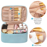 Travel Makeup Organizer - Adjustable Dividers & Sturdy Handle