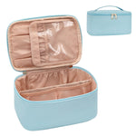 Travel Makeup Organizer - Adjustable Dividers & Sturdy Handle