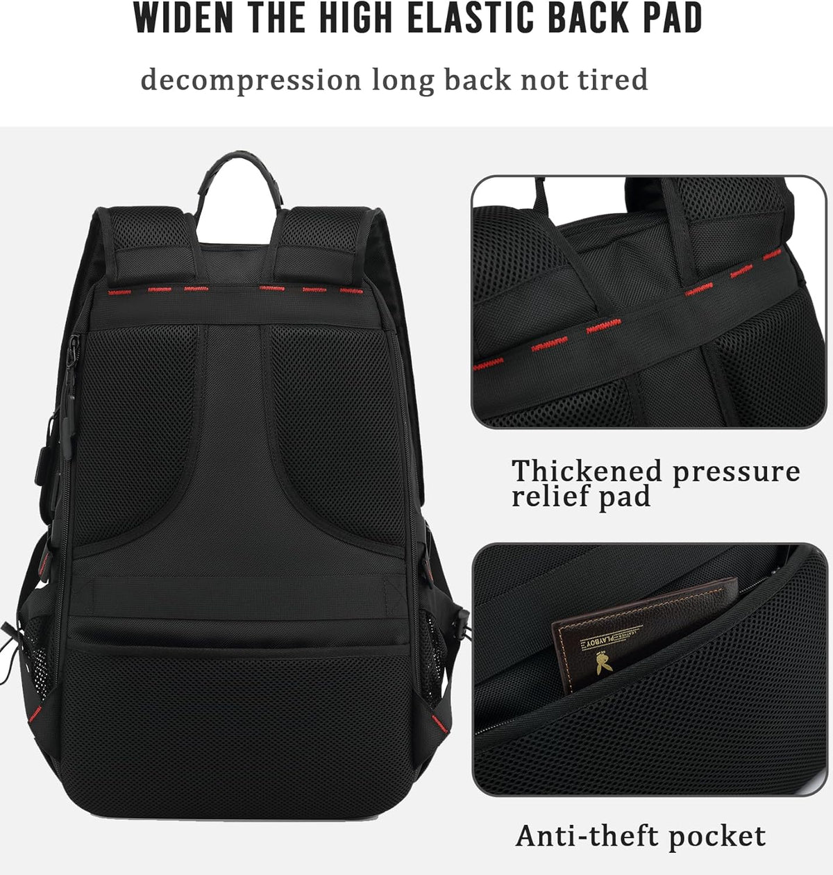 60L Expandable Travel Backpack - Laptop & Shoe Compartment
