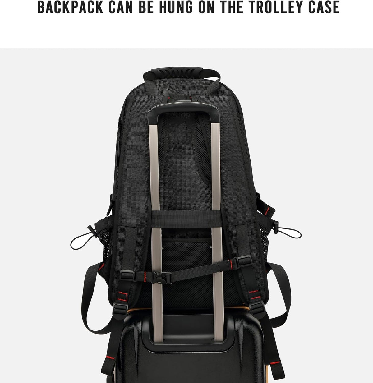 60L Expandable Travel Backpack - Laptop & Shoe Compartment