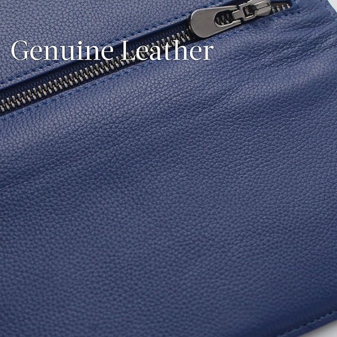 Renee Ultra-Thin RFID-Blocking Leather Card Wallet - Slim Bifold