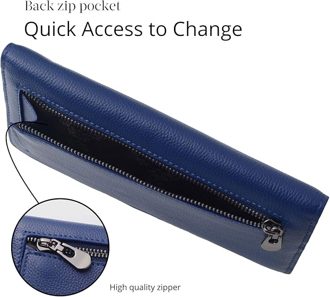 Renee Ultra-Thin RFID-Blocking Leather Card Wallet - Slim Bifold