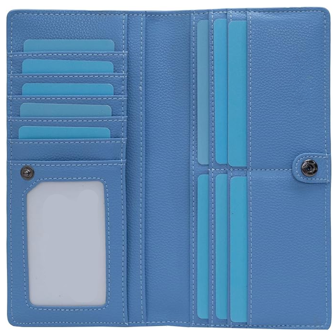 Renee Ultra-Thin RFID-Blocking Leather Card Wallet - Slim Bifold