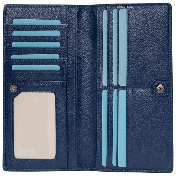 Renee Ultra-Thin RFID-Blocking Leather Card Wallet - Slim Bifold