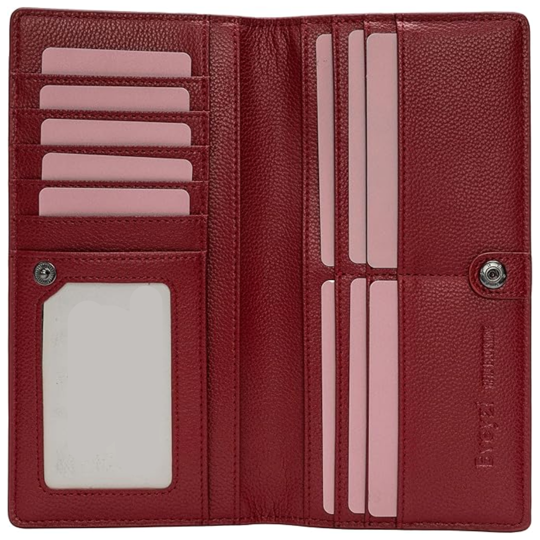 Renee Ultra-Thin RFID-Blocking Leather Card Wallet - Slim Bifold