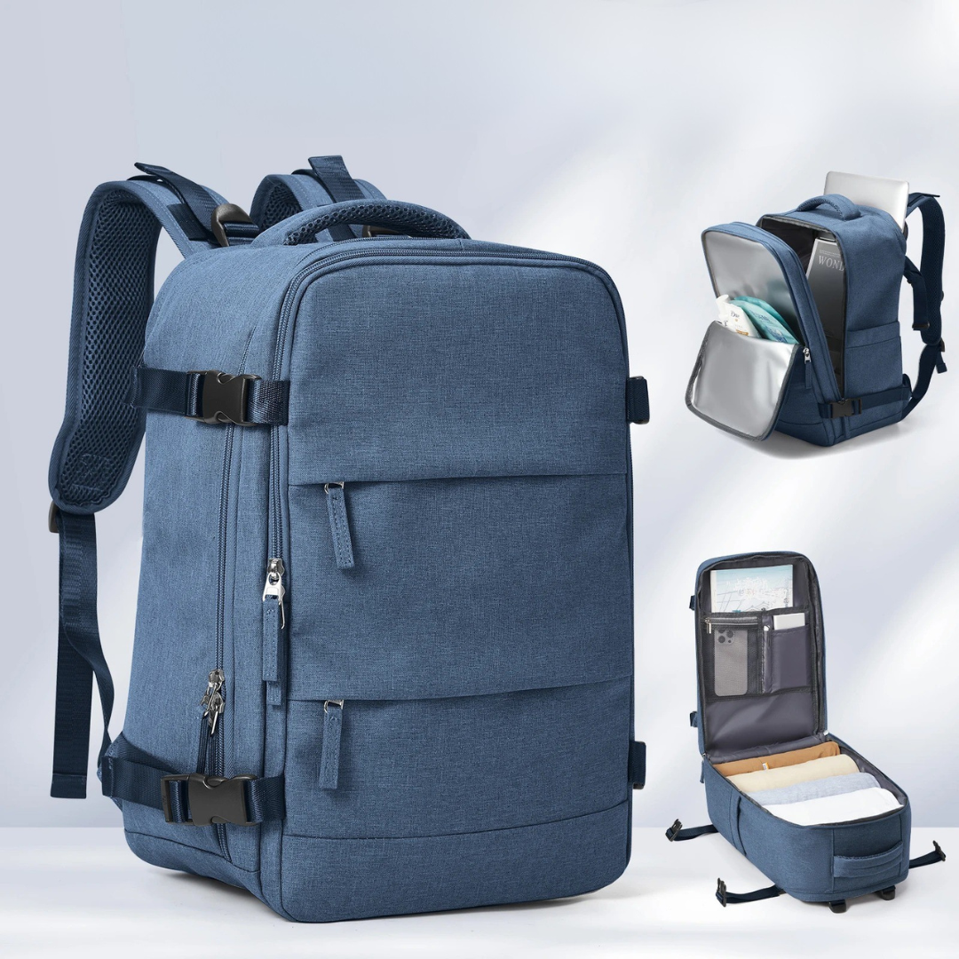 Compact Travel Backpack - Airline-Friendly Unisex Carry-On