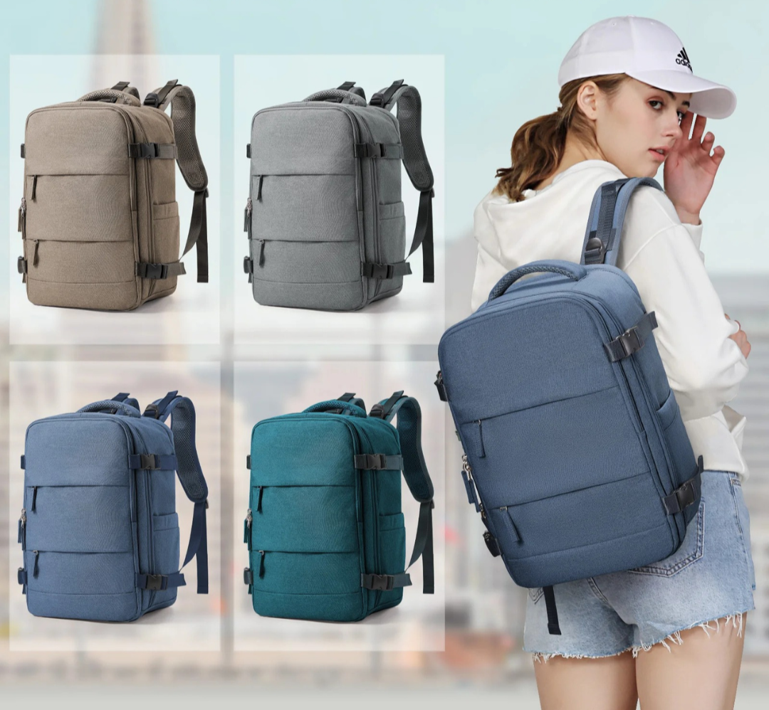 Compact Travel Backpack - Airline-Friendly Unisex Carry-On