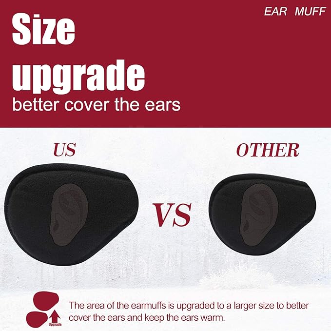 FreezeEase Fleece Ear Warmers - Foldable Winter Comfort
