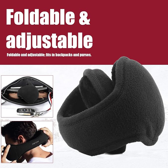 FreezeEase Fleece Ear Warmers - Foldable Winter Comfort