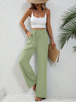 Women's Summer Straight-Leg Pants - Breathable Cotton Blend