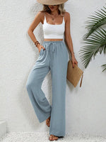 Women's Summer Straight-Leg Pants - Breathable Cotton Blend