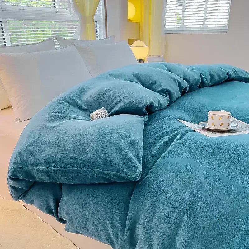 Cozy Cover Flannel Fleece Duvet Cover - Thick, Warm Winter Bedding
