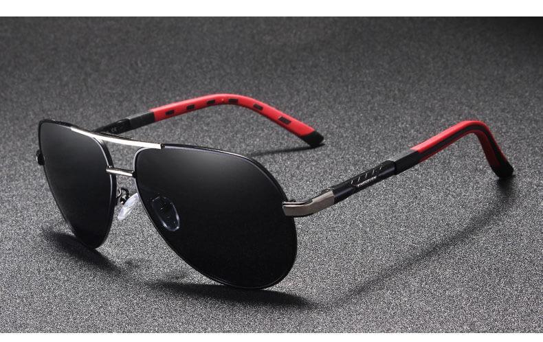 Polarized Aviator Sunglasses - Aluminum Frame with UV Protection