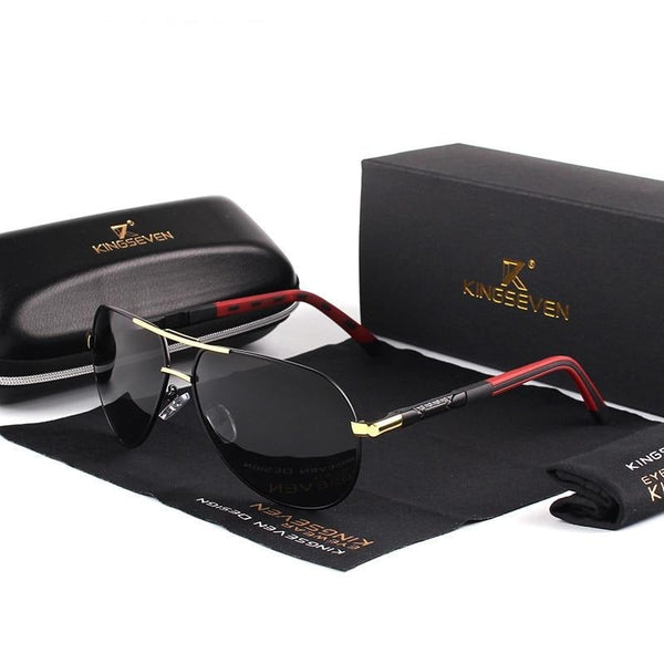 Polarized Aviator Sunglasses - Aluminum Frame with UV Protection