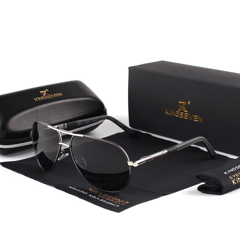Polarized Aviator Sunglasses - Aluminum Frame with UV Protection