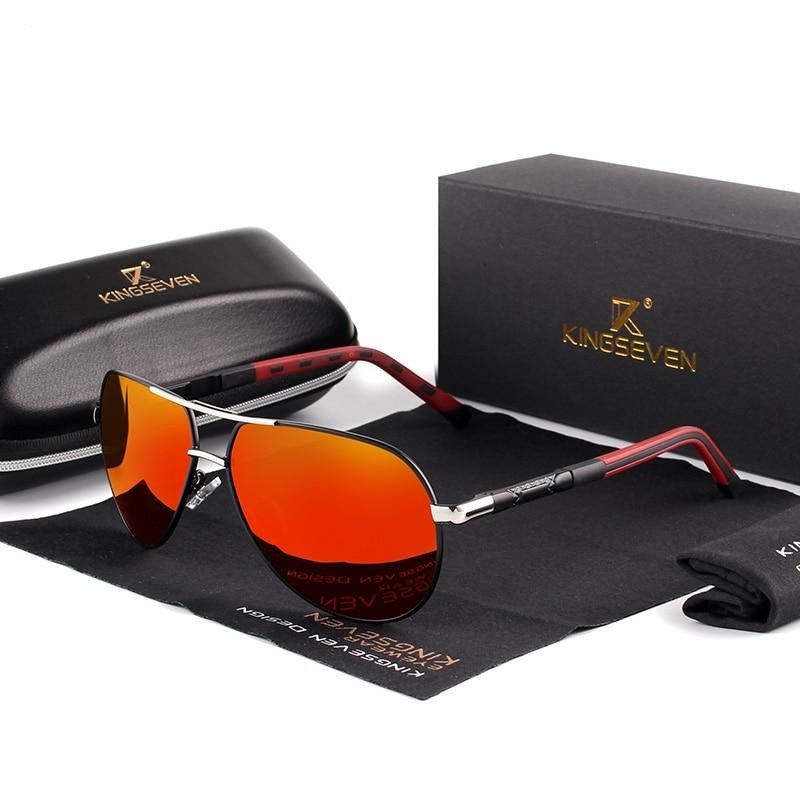 Polarized Aviator Sunglasses - Aluminum Frame with UV Protection