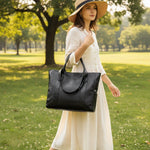 Vintaris Elegant Leather Shoulder Bag - Retro-Inspired Everyday Style