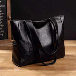 Vintaris Elegant Leather Shoulder Bag - Retro-Inspired Everyday Style