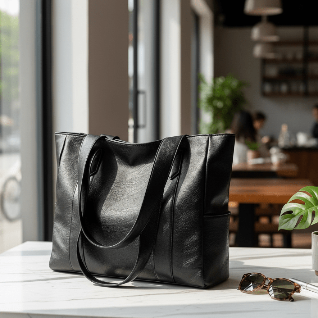 Vintaris Elegant Leather Shoulder Bag - Retro-Inspired Everyday Style