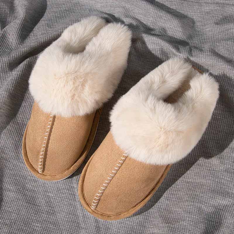 Warm-Lined Slippers - Soft Interior with Non-Slip Sole