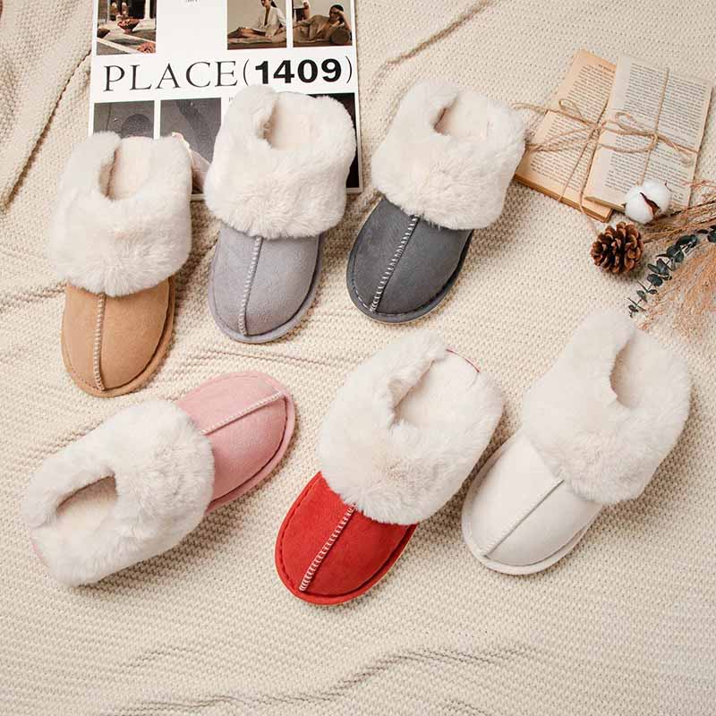Warm-Lined Slippers - Soft Interior with Non-Slip Sole
