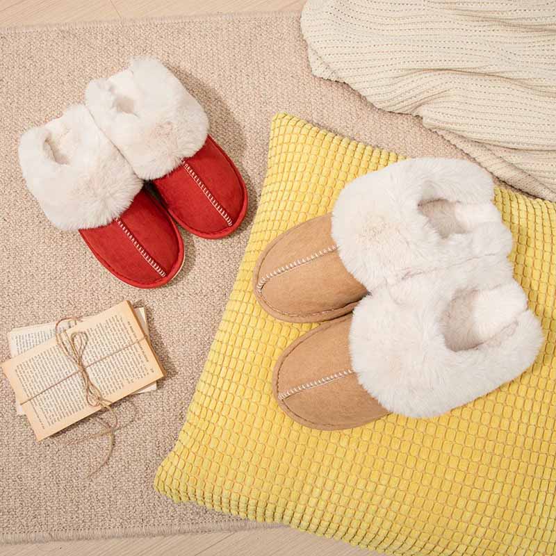 Warm-Lined Slippers - Soft Interior with Non-Slip Sole