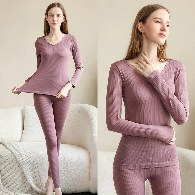 Women's Thermal Shaping Set - Warm, Breathable Two-Piece Base Layer