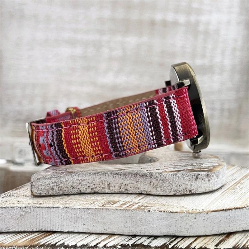 Rainbow Pattern Wristwatch - Adjustable Braided Band