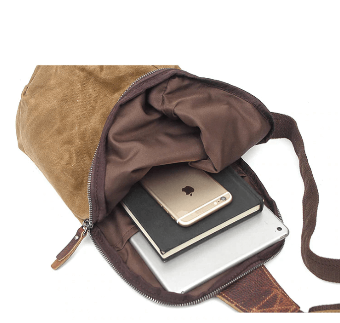 Water-Resistant Canvas Crossbody Bag - Anti-Theft MultiWear Design