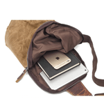 Water-Resistant Canvas Crossbody Bag - Anti-Theft MultiWear Design
