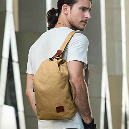 Water-Resistant Canvas Crossbody Bag - Anti-Theft MultiWear Design