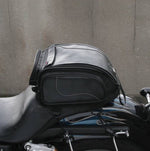 Water-Resistant Motorcycle Tail Bag - Expandable Storage for Riders