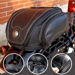 Water-Resistant Motorcycle Tail Bag - Expandable Storage for Riders