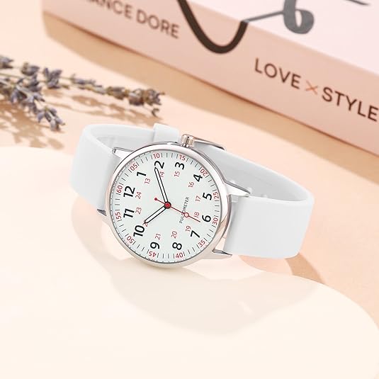 Femke Waterproof Nurses Watch - Easy-Read Analogue Dial