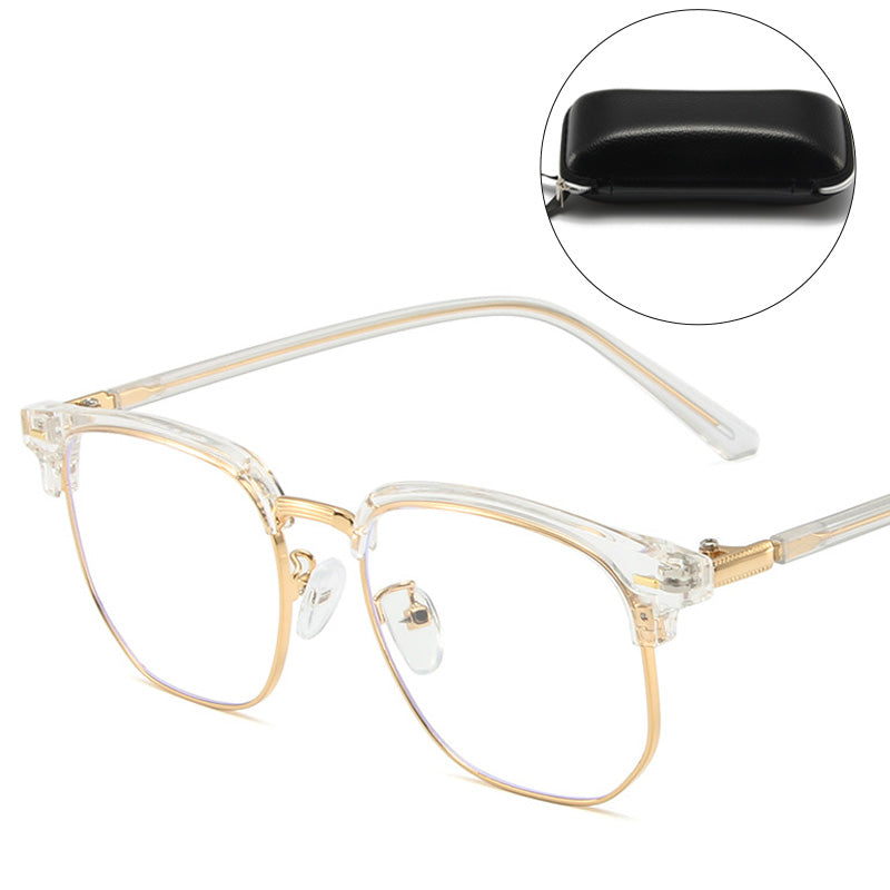 Blue Light Blocking Half-Rim Glasses - Everyday Eye Comfort