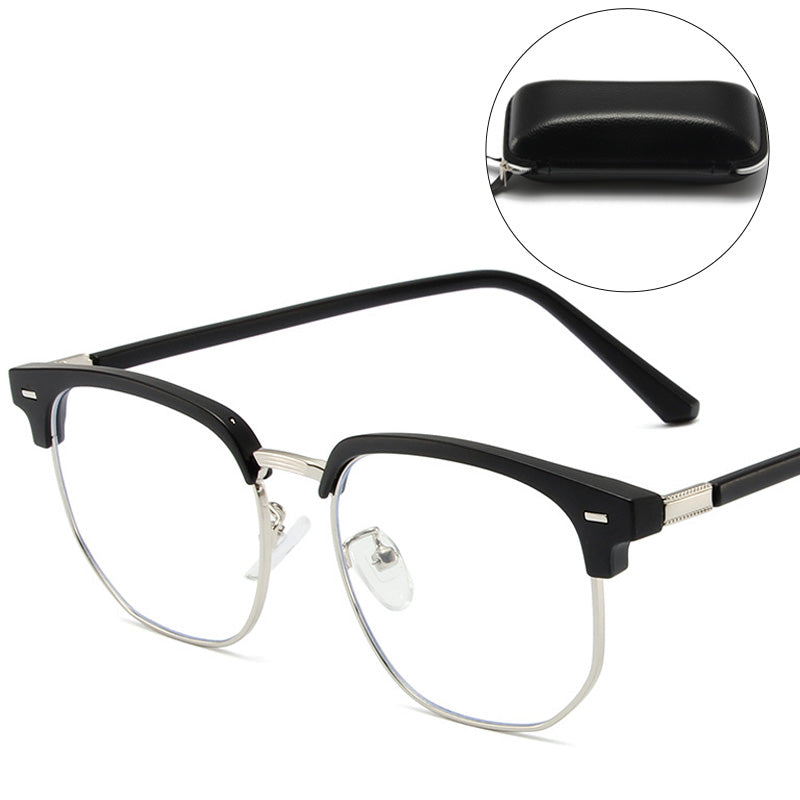 Blue Light Blocking Half-Rim Glasses - Everyday Eye Comfort
