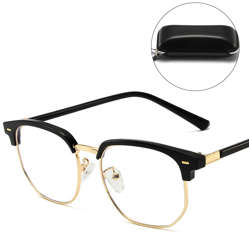 Blue Light Blocking Half-Rim Glasses - Everyday Eye Comfort