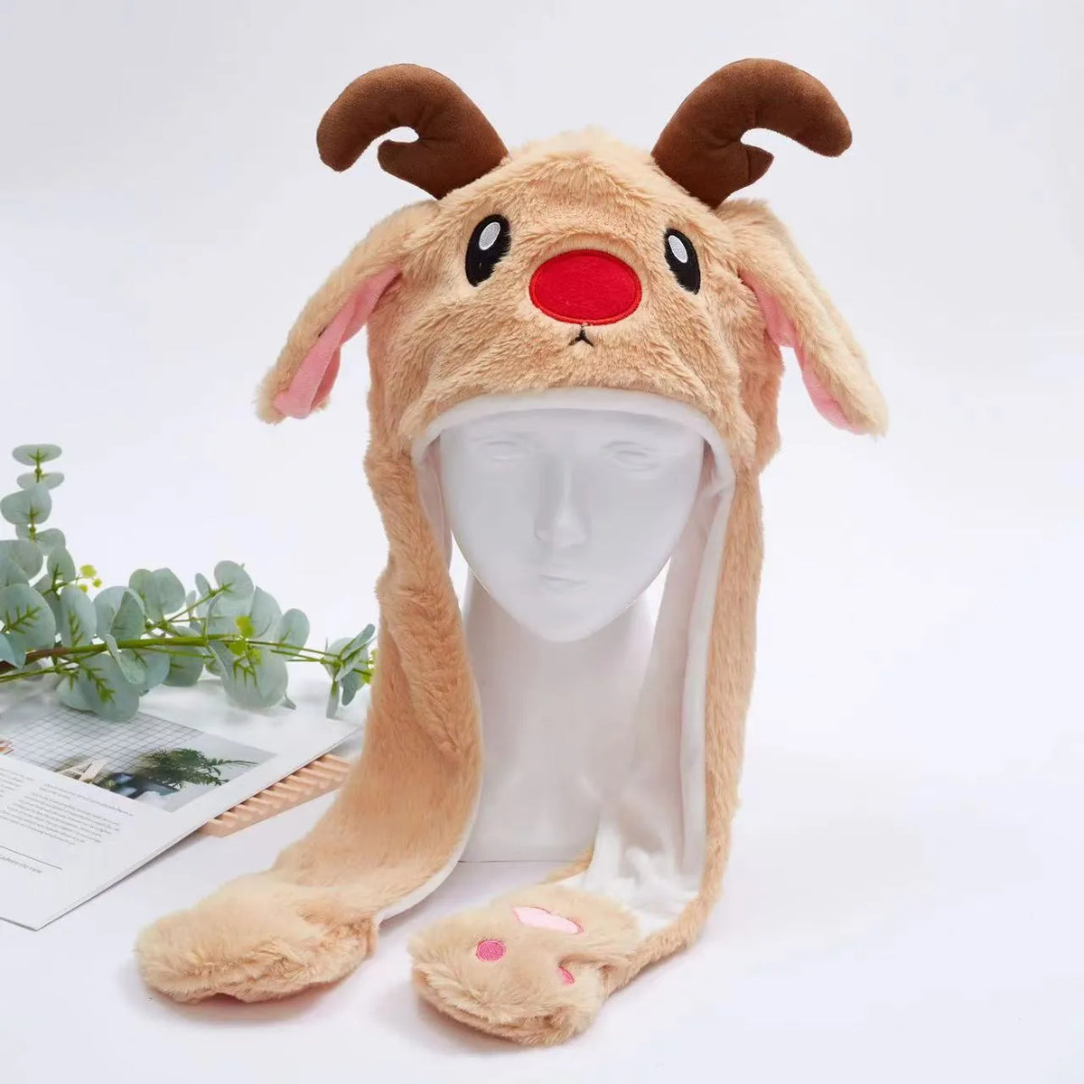 BunnyJoy Interactive Hat - Wiggly Ears for Costumes & Parties