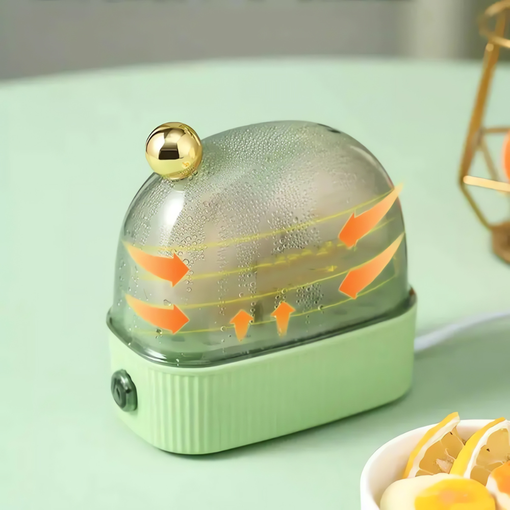 Compact Electric Egg Cooker for 2 Eggs - Quick Everyday Breakfast