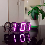 LED 3D Wall Clock - Digital Display with Vivid Three-Dimensional Effect